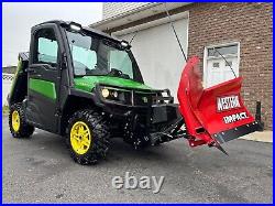 AS NEW 2022 JOHN DEERE GATOR 835M HVAC, BRAND NEW WESTERN V PLOW, LEDS, 615 Mile