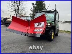 AS NEW 2022 JOHN DEERE GATOR 835M HVAC, BRAND NEW WESTERN V PLOW, LEDS, 615 Mile