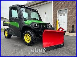 AS NEW 2022 JOHN DEERE GATOR 835M HVAC, BRAND NEW WESTERN V PLOW, LEDS, 615 Mile