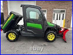 AS NEW 2022 JOHN DEERE GATOR 835M HVAC, BRAND NEW WESTERN V PLOW, LEDS, 615 Mile