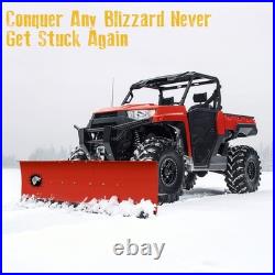 Adjustable Snow Plow Blade steel 48- 60 Width Universal For UTV ATV WithHardware