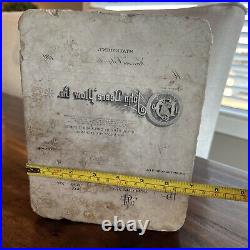 Antique 1900's Pioneer Trust And John Deere Plow Stone Lithograph