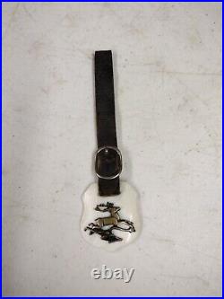 Antique Early John Deere Advertising Deer & Plow Mother Of Pearl Watch Fob