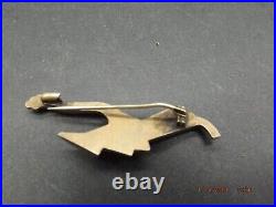 Antique Early John Deere Hand Plow Gold advertising brooch pin button tract