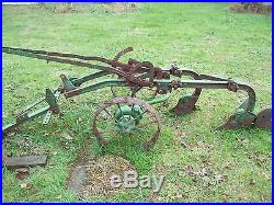 Antique John Deere No. 50, 51 or 52 Moldboard Plow 12 Iron Wheels