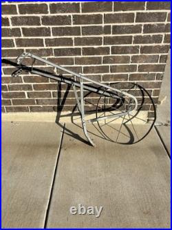 Antique Single Wheel Cultivator Plow Garden Tool Early John Deere Style