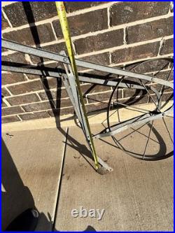 Antique Single Wheel Cultivator Plow Garden Tool Early John Deere Style