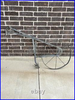 Antique Single Wheel Cultivator Plow Garden Tool Early John Deere Style