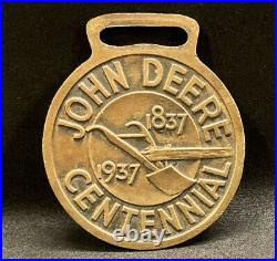 By Kilenyi USA 1837 1937 John Deere Fob Watch Medal Centennial Farm Plow Design