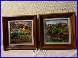 Charles Freitag Bumper Crop Series 60, John Deere 4020 Tractor Plowing Set EUC