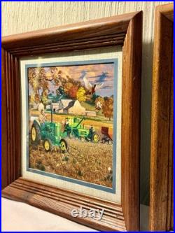 Charles Freitag Bumper Crop Series 60, John Deere 4020 Tractor Plowing Set EUC