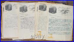 Dealer Lot of 100 Full Page John Deere Plow Letterheads 1892-1904 ALL FULL PAGE