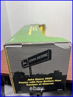 ERTL 1/16 John Deere 3020 with four bottom plow New in box