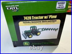 ERTL John Deere 7420 Tractor with Plow (Duals and Blade) 1/16