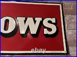 Early 1930's Antique New Old Stock Brinly Plow Farm Sign Tin Advertisting Dealer