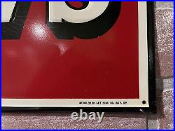 Early 1930's Antique New Old Stock Brinly Plow Farm Sign Tin Advertisting Dealer