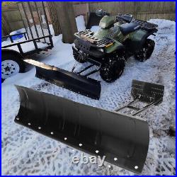 For ATV Snow Plow Adjustable 45 Steel Blade Complete Universal Kit Package