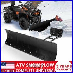 For ATV Snow Plow Adjustable 45 Steel Blade Complete Universal Kit Package