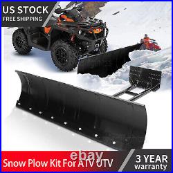For ATV UTV Snow Plow Kit 45'' Steel Blade Complete Universal Mount Package