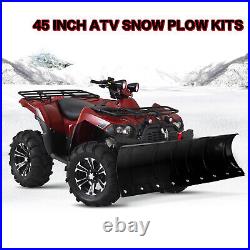 For ATV UTV Snow Plow Kit 45'' Steel Blade Complete Universal Mount Package Comb