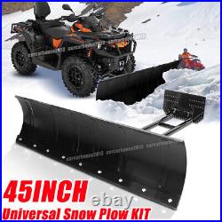For ATV UTV Snow Plow Kit 45'' Steel Blade Complete Universal Mount Package Comb