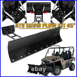 For ATV UTV Snow Plow Kit 45'' Steel Blade Complete Universal for Polaris RZR