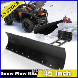 For ATV UTV Snow Plow Kit 45'' Steel Blade Universal For Honda Rancher 350