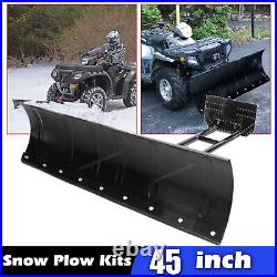 For ATV UTV Trucks Pickup Snow Plow Adjustable 45 Steel Push Blade Universal