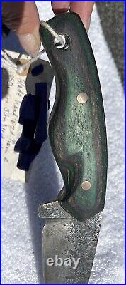 Hand forged 50's Era John Dear Tractor Plow Disc9.6 Oz green Camp Wood Handle