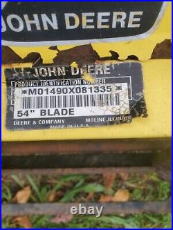 JOHN DEERE 54 FRONT BLADE SNOW PLOW DIRT BLADE With QUICK HITCH 425 445 455 IN NY
