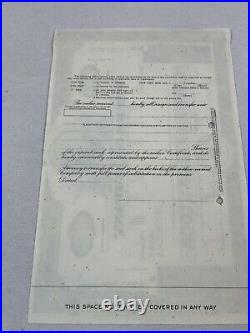 JOHN DEERE Stock Certificate SPECIMEN Tractor Plow Original Company Rare