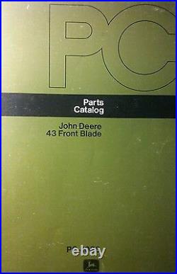 John Deere 110 112 Lawn Garden Tractor & 43 Plow Blade Owner & Parts 3 Manual s