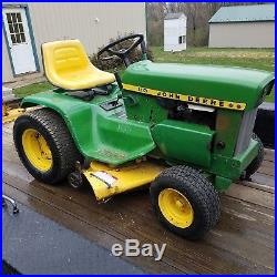 John Deere 110 garden tractor 39 mower 42 snow plow 1972