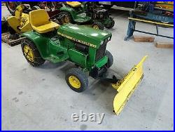 John Deere 112 withElectric lift, 39 mower 43 snow plow and 37A snow blower with w