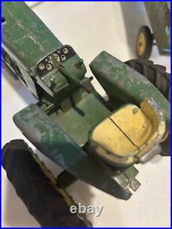 John Deere 1970s ERTL Tractor Plow Cart -4 Pieces Vintage USA Cast iron