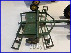 John Deere 1970s ERTL Tractor Plow Cart -4 Pieces Vintage USA Cast iron