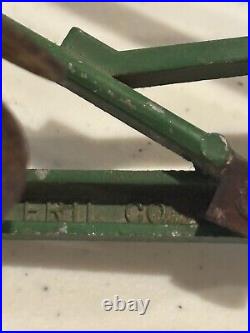 John Deere 1970s ERTL Tractor Plow Cart -4 Pieces Vintage USA Cast iron