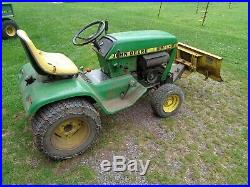 John Deere 210 Riding Lawn Mower With Snow Plow Chains Tractor Deck