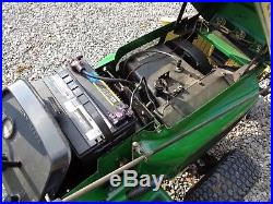 John Deere 212 Lawn Tractor with 38 Mower Deck, 42 Snow Plow Blade, Chains