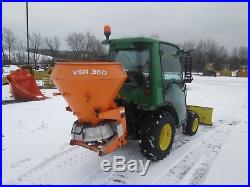John Deere 2320 Used Farm Tractor with SNOW PLOW and SALT SPREADER # 2147
