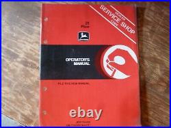 John Deere 25 Plow Owner Owner's Operator Maintenance Manual OM-TY20500