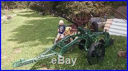 John Deere 2 Bottom Antique Tractor Plow NO RESERVE farmall Allis drag trailer