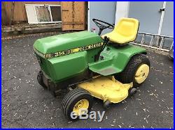 John Deere 314 317 Tractor With Fully Hydraulic Angled Snow Plow & Belly Mower