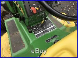 John Deere 314 317 Tractor With Fully Hydraulic Angled Snow Plow & Belly Mower