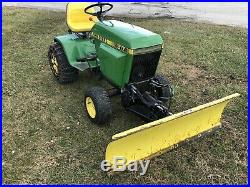 John Deere 317 Garden Tractor Package With Deck And Hydraulic Plow