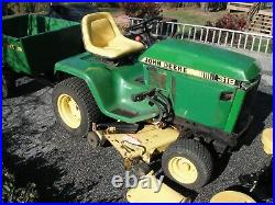 John Deere 318 Tractor with 46 Mower Deck, 54 Plow and 15 CF Trailer