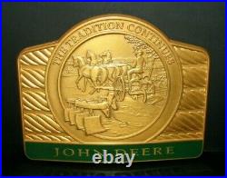 John Deere 3945 Gilpin Sulky Plow Tradition Continues Belt Buckle Ltd Ed 1998 jd
