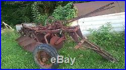 John Deere 3 Bottom Antique Tractor Plow NO RESERVE farmall Allis drag trailer