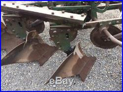 John Deere 3 bottom x 14 pull type JD plow with cylinder & rubber tires