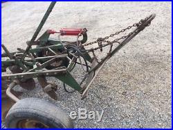 John Deere 3 bottom x 14 pull type JD plow with cylinder & rubber tires